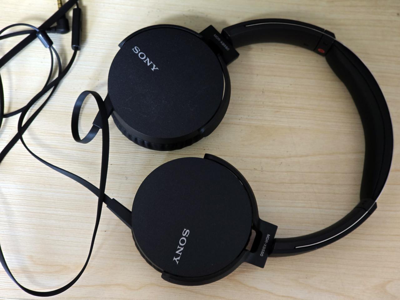 소니 MDR-XB550AP 유선 헤드폰 블랙