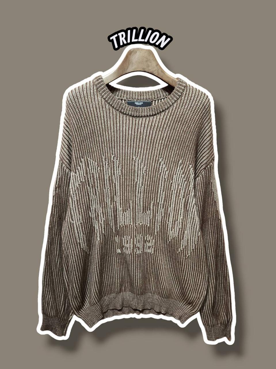L/ 트릴리온 워셔블 투톤 크루넥 니트 /1216