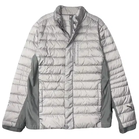 푸마 라이트 그레이 덕다운 경량 패딩 M