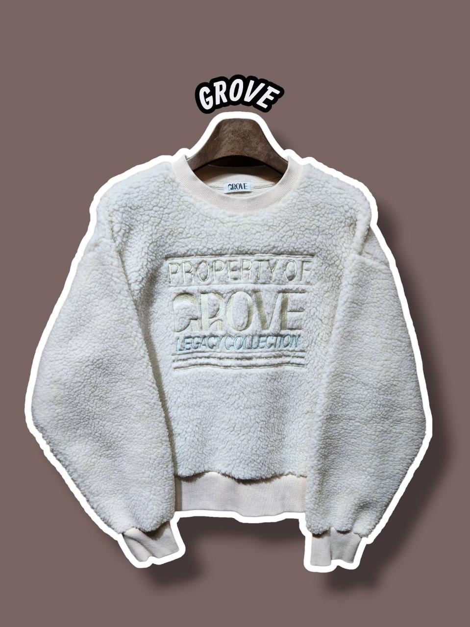 F/ GROVE 그로브 부클 스웻셔츠 아이보리 /1216