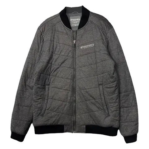 디스커버리 그레이 블루종 경량 패딩 105