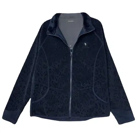 블랙야크 네이비 로고 플리스 후리스 집업 100