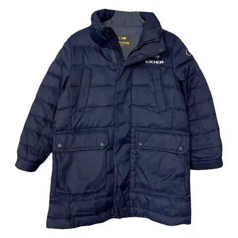 4~5세 아이더 네이비 로고 다운 패딩