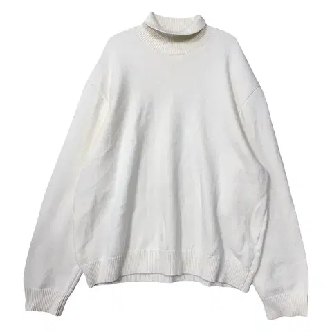 무신사스탠다드 화이트 울 폴라 니트 2XL