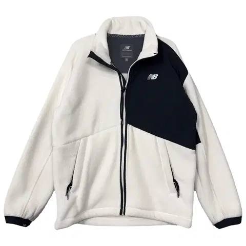 뉴발란스 화이트 후리스 자켓 85(XS)