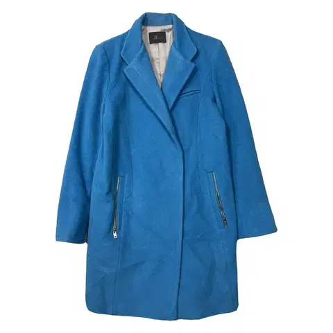 지고트 블루 원버튼 클래식 울 코트 L