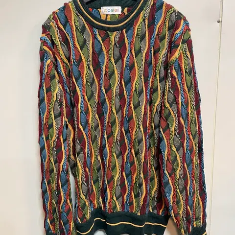 쿠지 멀티컬러 케이블 니트