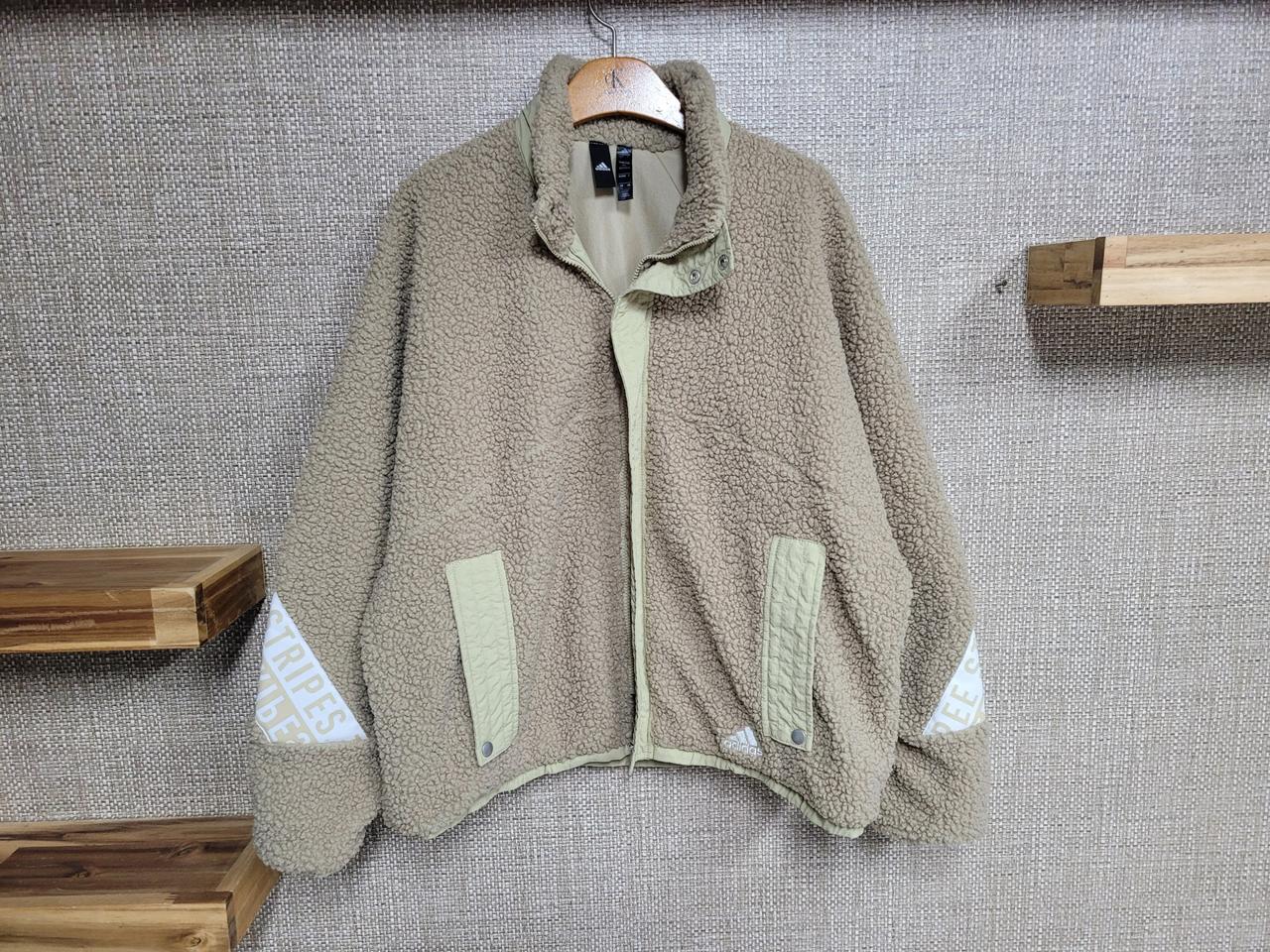 XL 110사이즈 아디다스 오버핏 플리스 자켓 빅사이즈