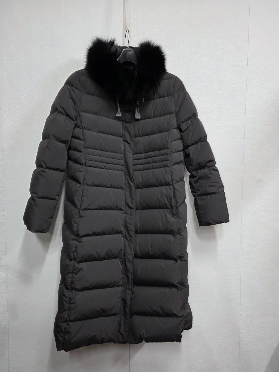 구스 그레이 롱 퍼 패딩 77~날씬88