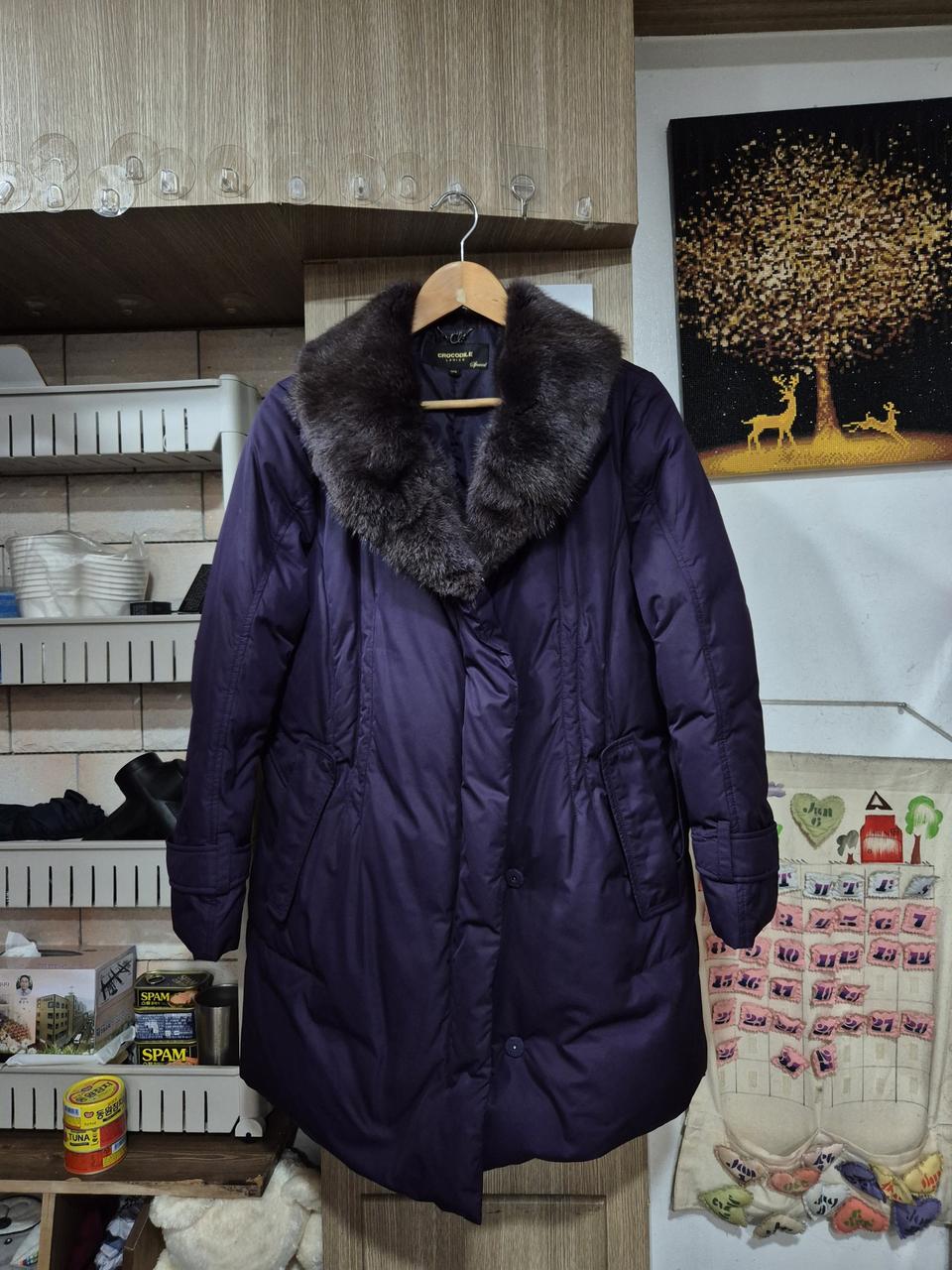 크로커다일  폭스배색 오리패딩 무료배송 105