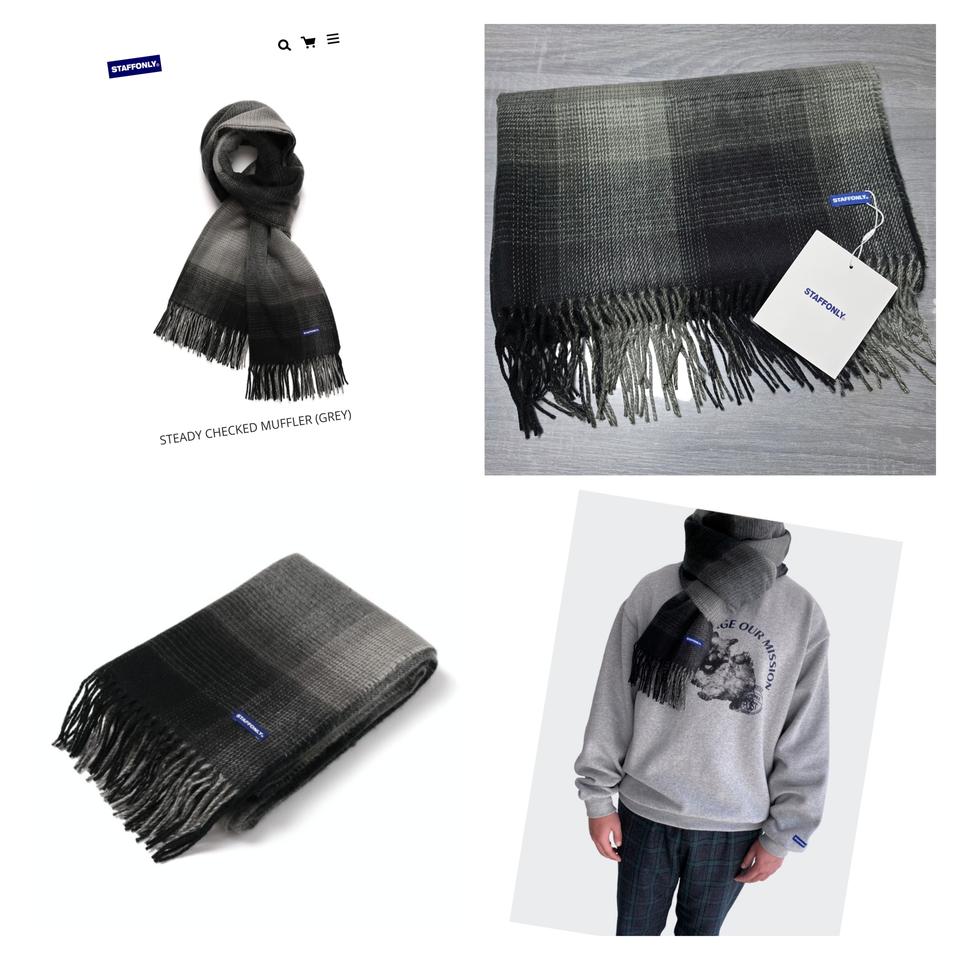 (정품/새상품) 스텝온리 STEADY CHECKED MUFFLER