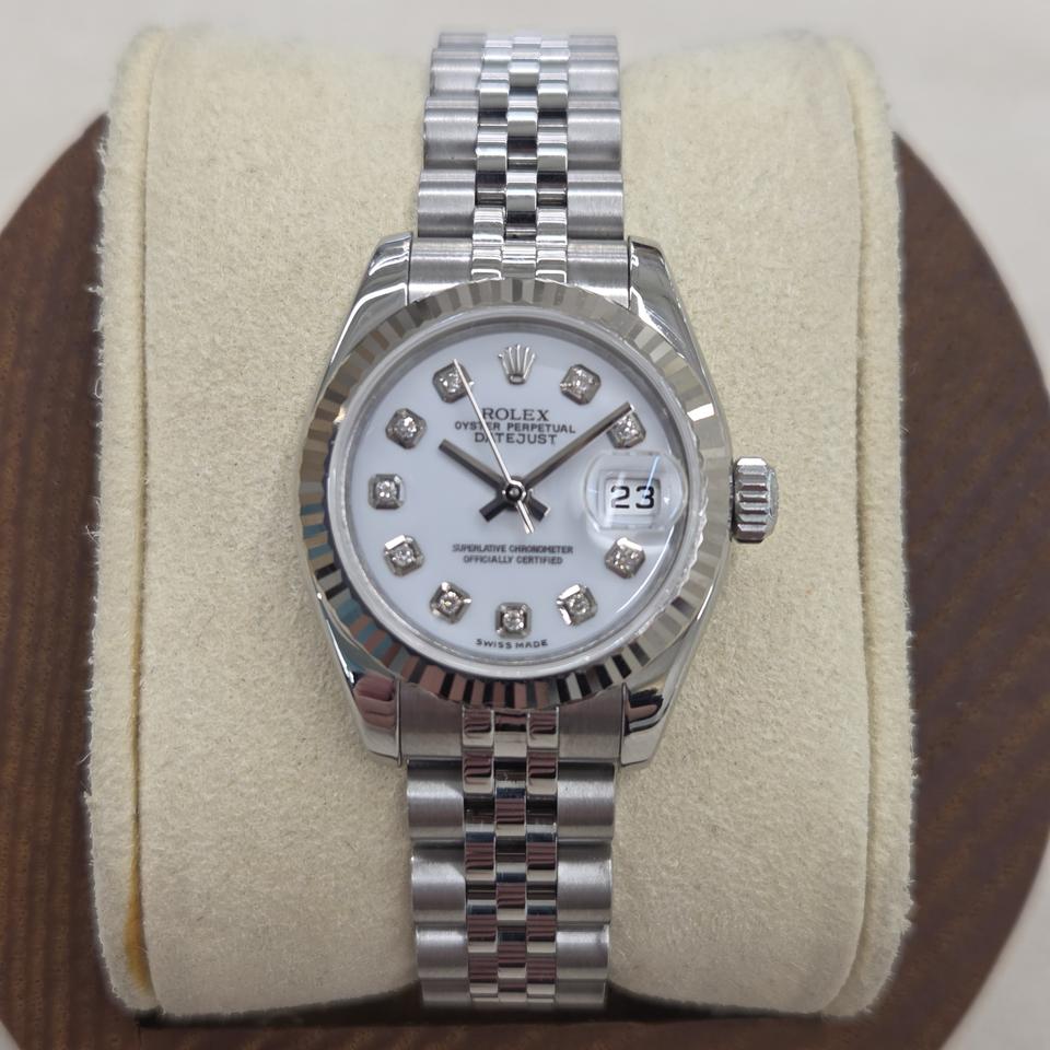 로렉스 여성용 데이저스트 179174 화이트 텐포인트 쥬빌레