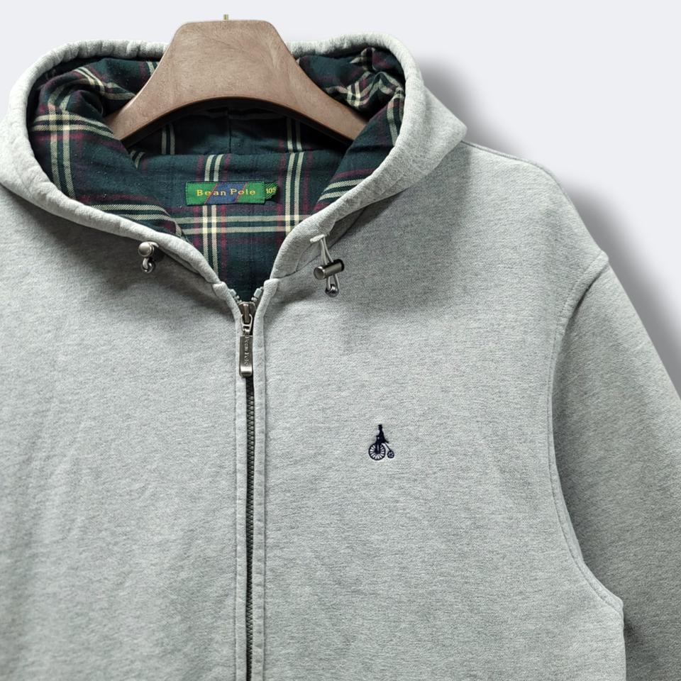 [105] 빈폴 멜란지 그레이 빈티지 페니파딩 후드집업