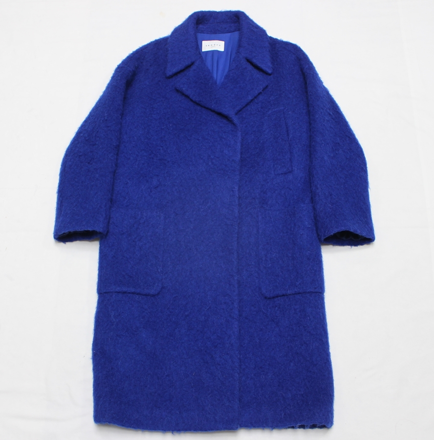 산드로 여성 S 울 알파카 롱 코트 멋진스타일