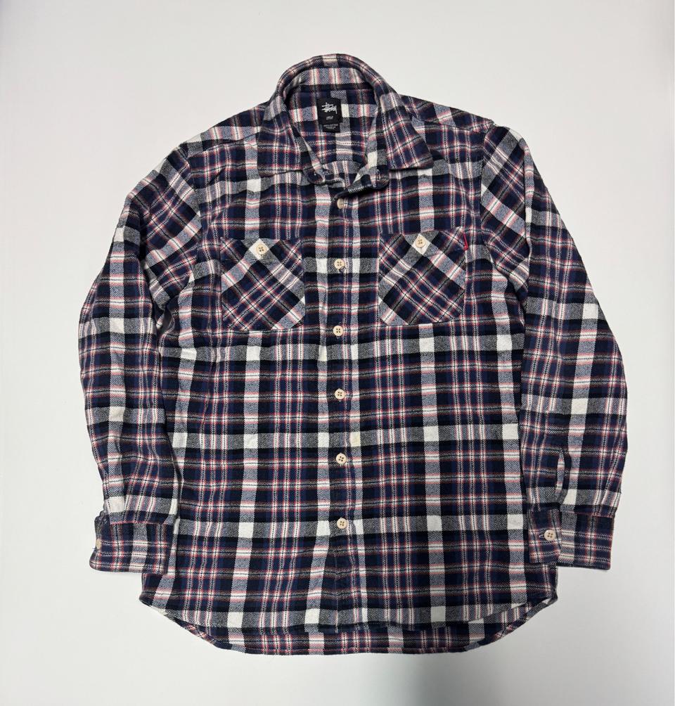 스투시 올드스쿨 빈티지 체크셔츠 L