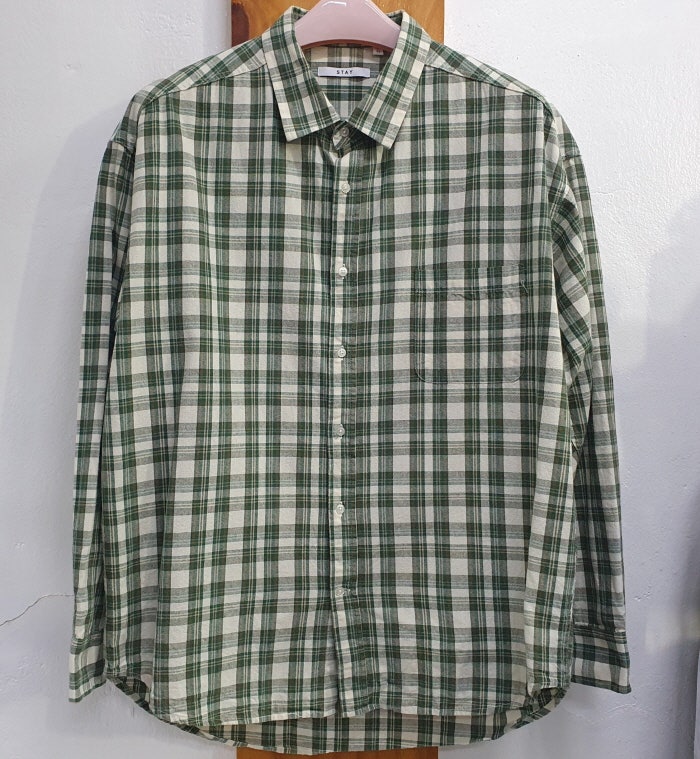  STAY 스테이 오버핏 긴팔체크남방(105)