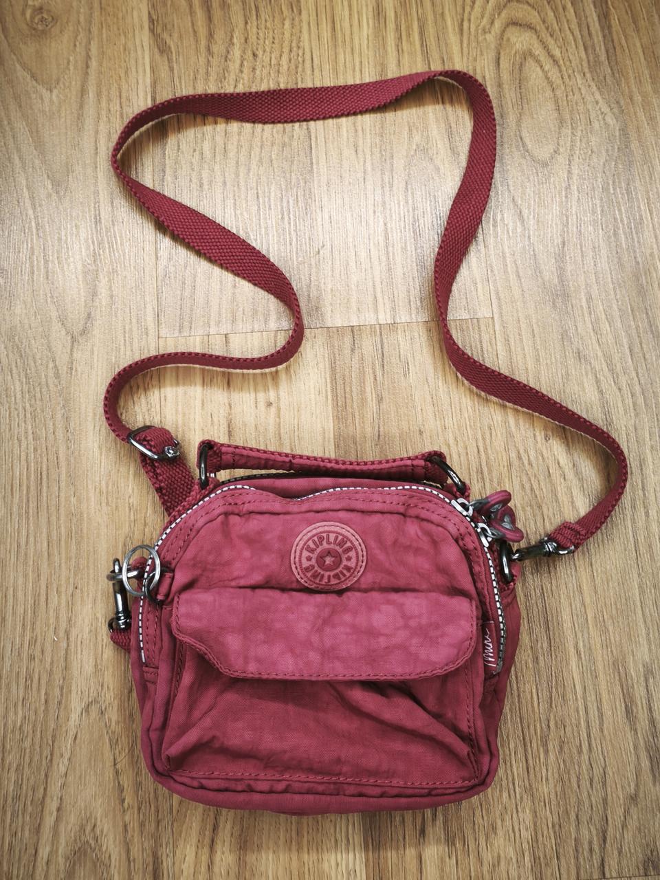 키플링 레드 미니 크로스백