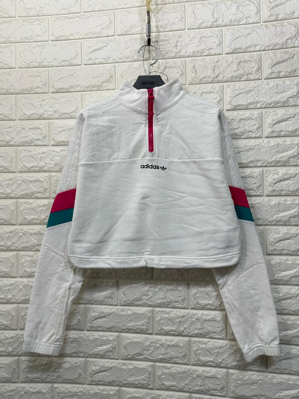 아디다스 크롭 맨투맨 S