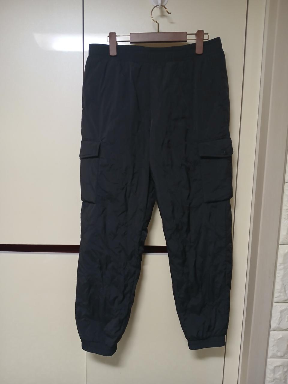 닉스 블랙 카고 조거 패딩 밴딩 바지34