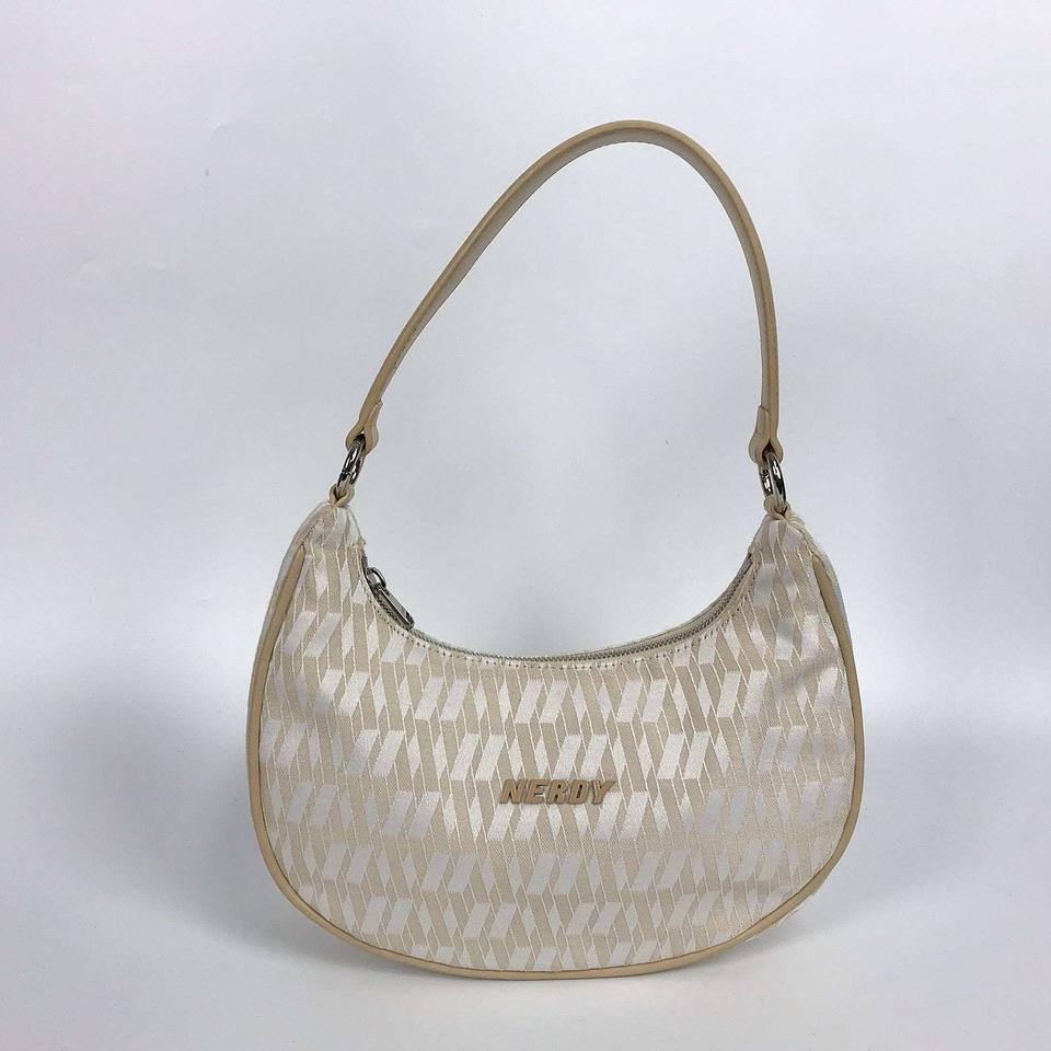 널디 레더 패브릭 호보 숄더백 여성 가방