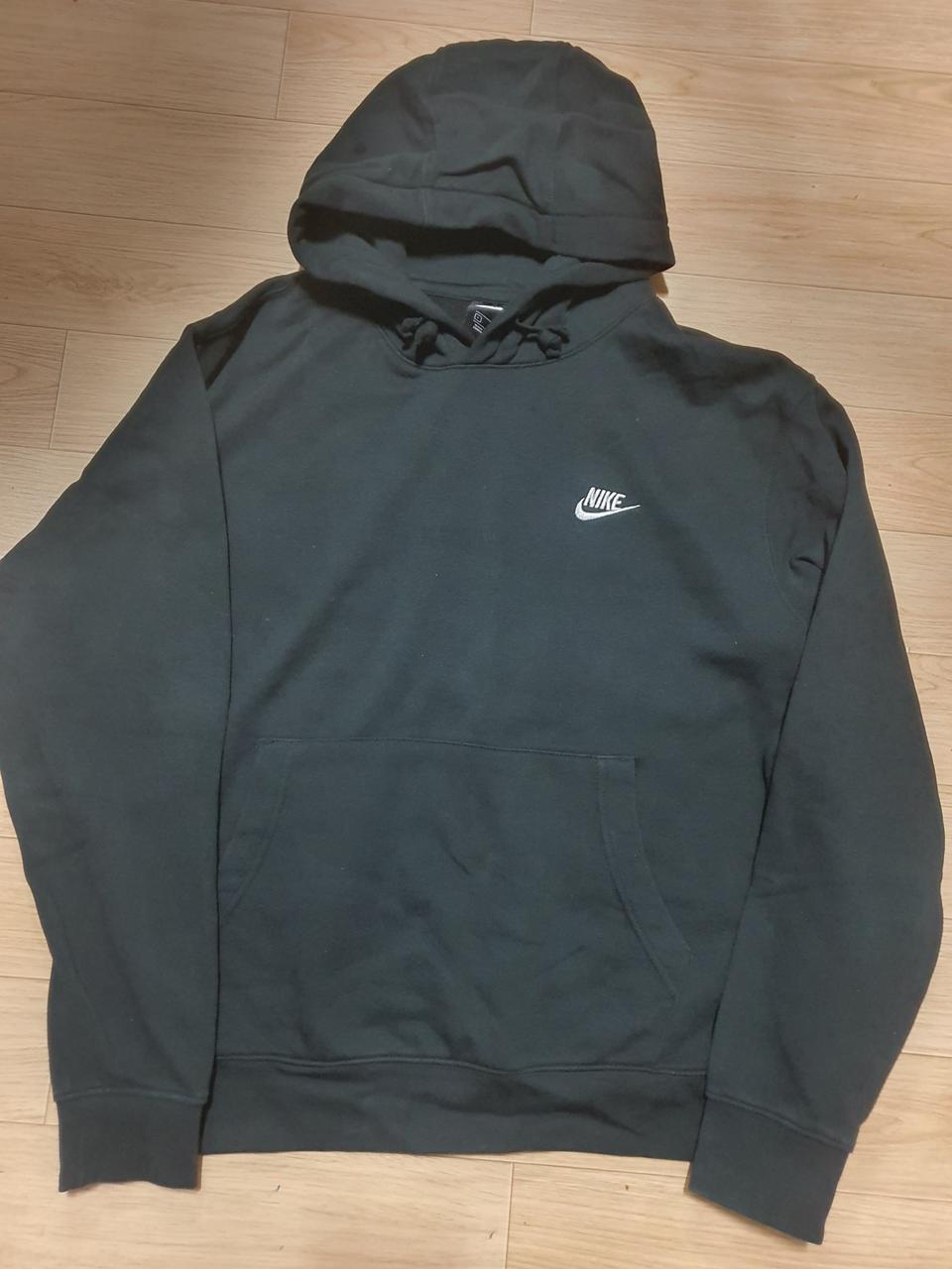 L 남성 나이키 오버핏 기모 후드티