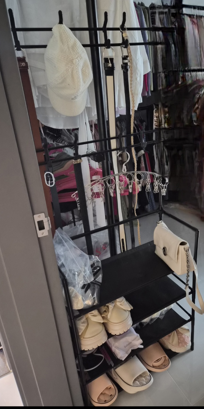 다용도 블랙 행거 신발 정리대