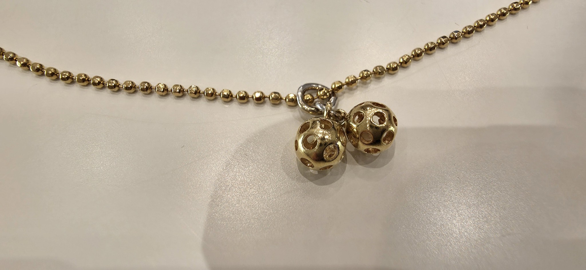 18k골드_더블 공 팬던트