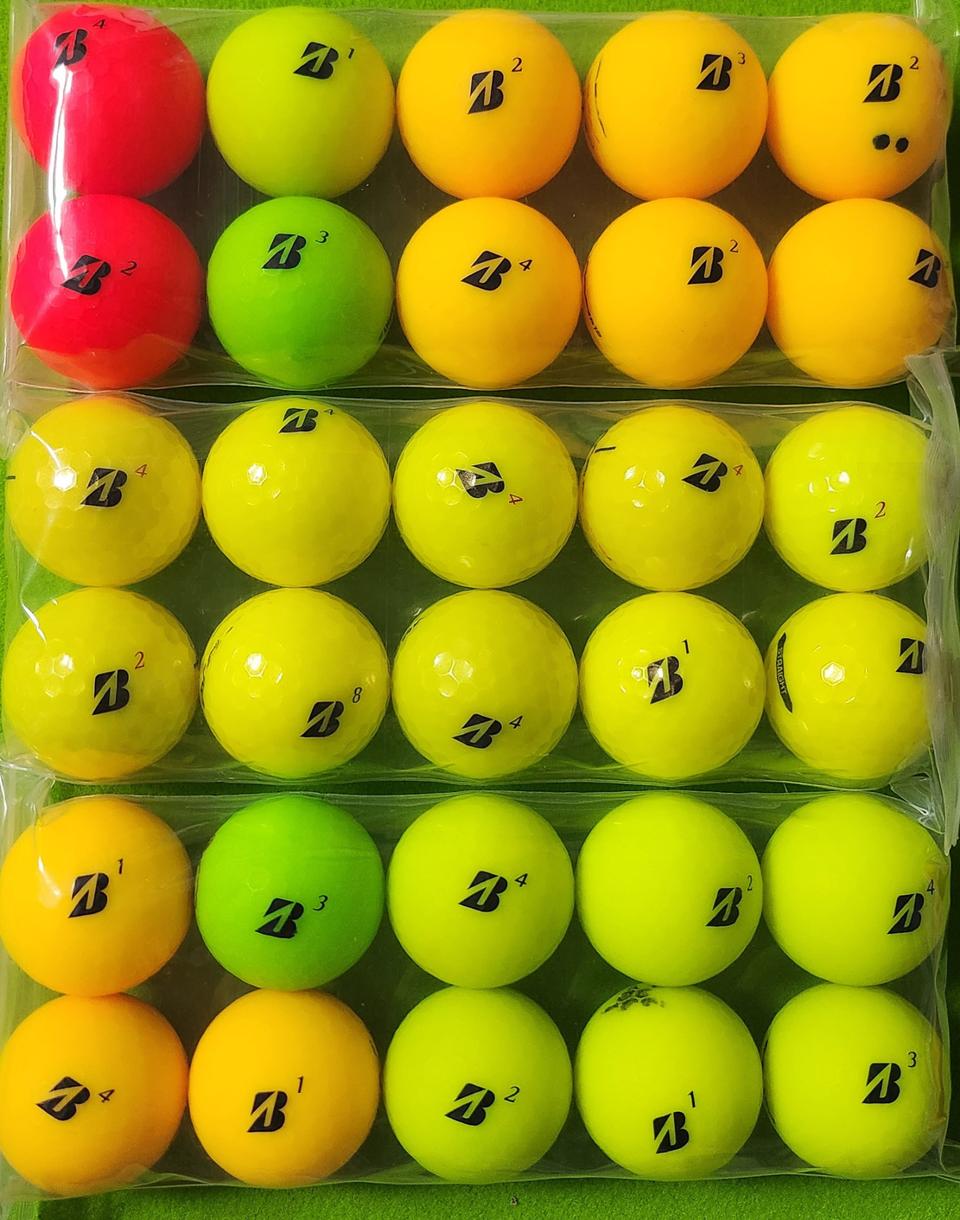 브릿지스톤 3피스 컬러볼 A/A+급30개-로스트볼