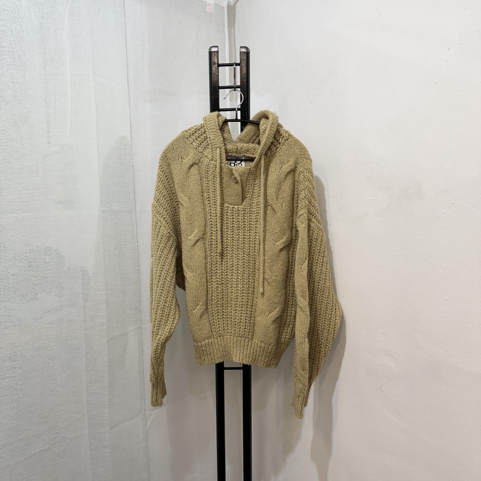 서로 꽈배기 케이블 후드니트 오버핏 벌룬니트 3990