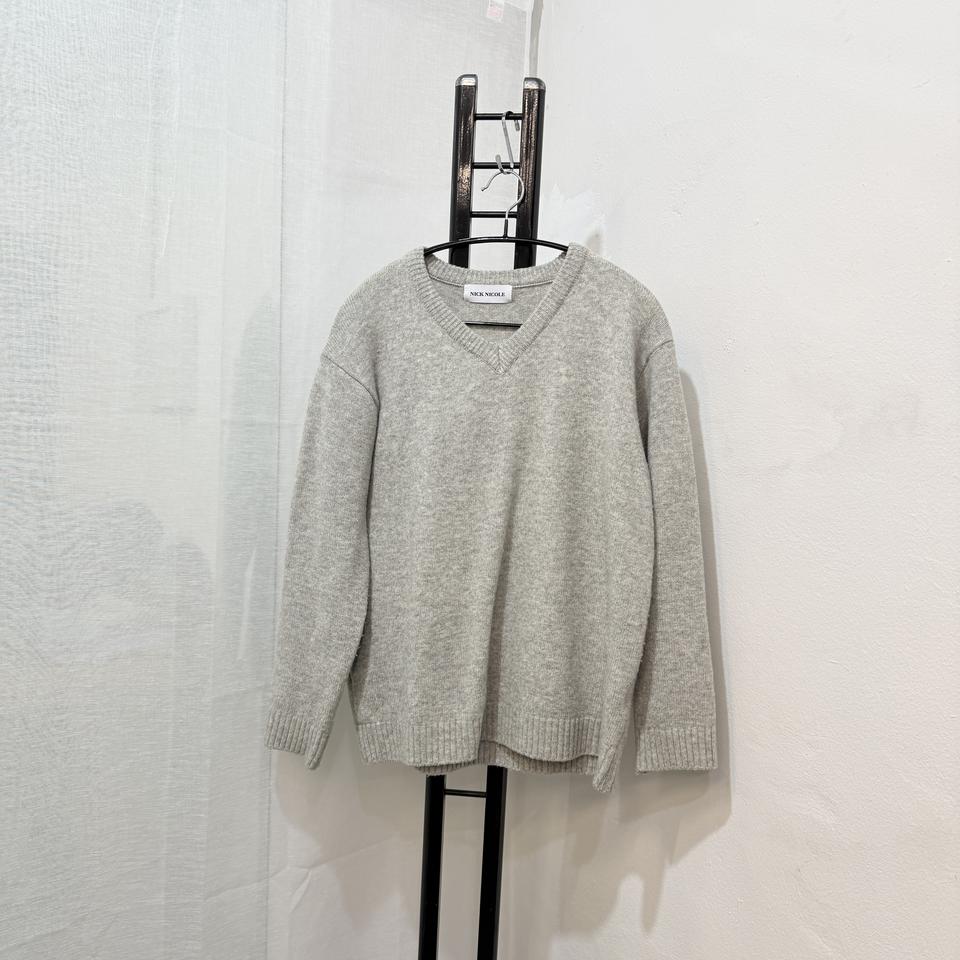 닉니콜 브이넥니트 v넥 오버핏니트 3998