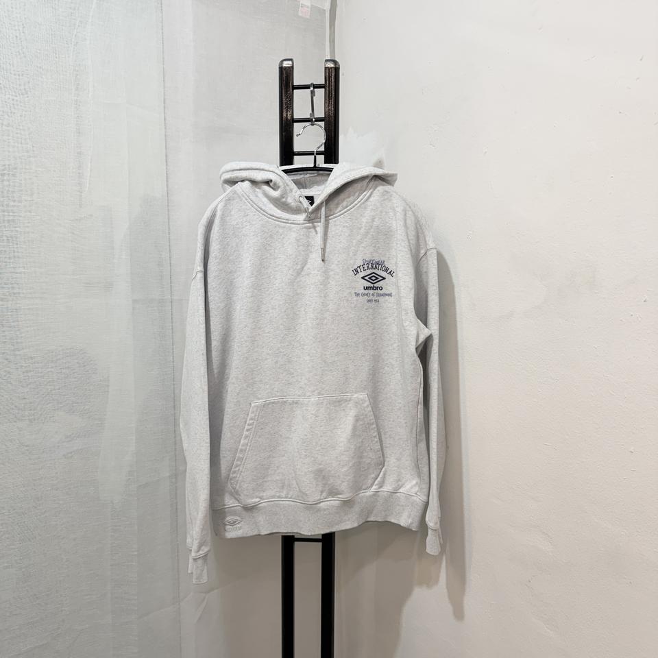 (90)엄브로 umbro 프린팅 멜란지그레이 기모후드 후디 4000