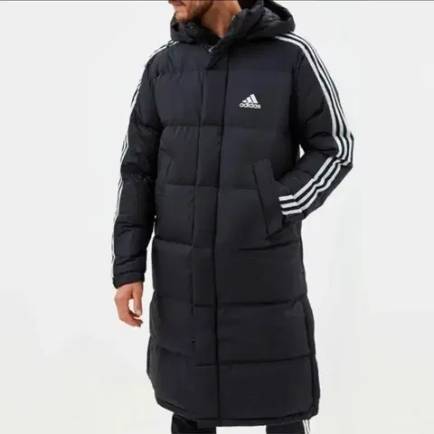 아디다스 3ST 쓰리스트라이프 롱파카 S사이즈