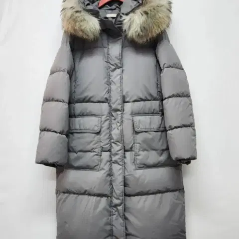 스테파넬 여성 라쿤퍼 구스다운 롱패딩 M사이즈