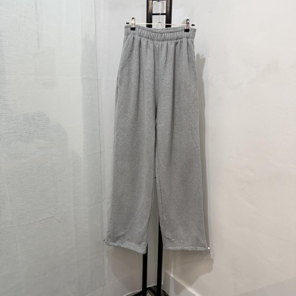 스트링 그레이 조거팬츠 기모밴딩바지 4009 