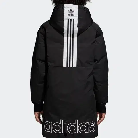 아디다스 삼선 롱벤치 파카 M 사이즈