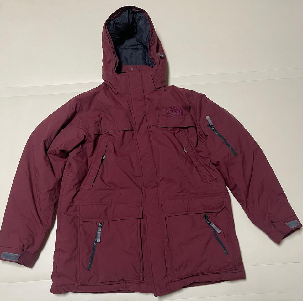 노스페이스 구스헤비다운 패딩 버건디