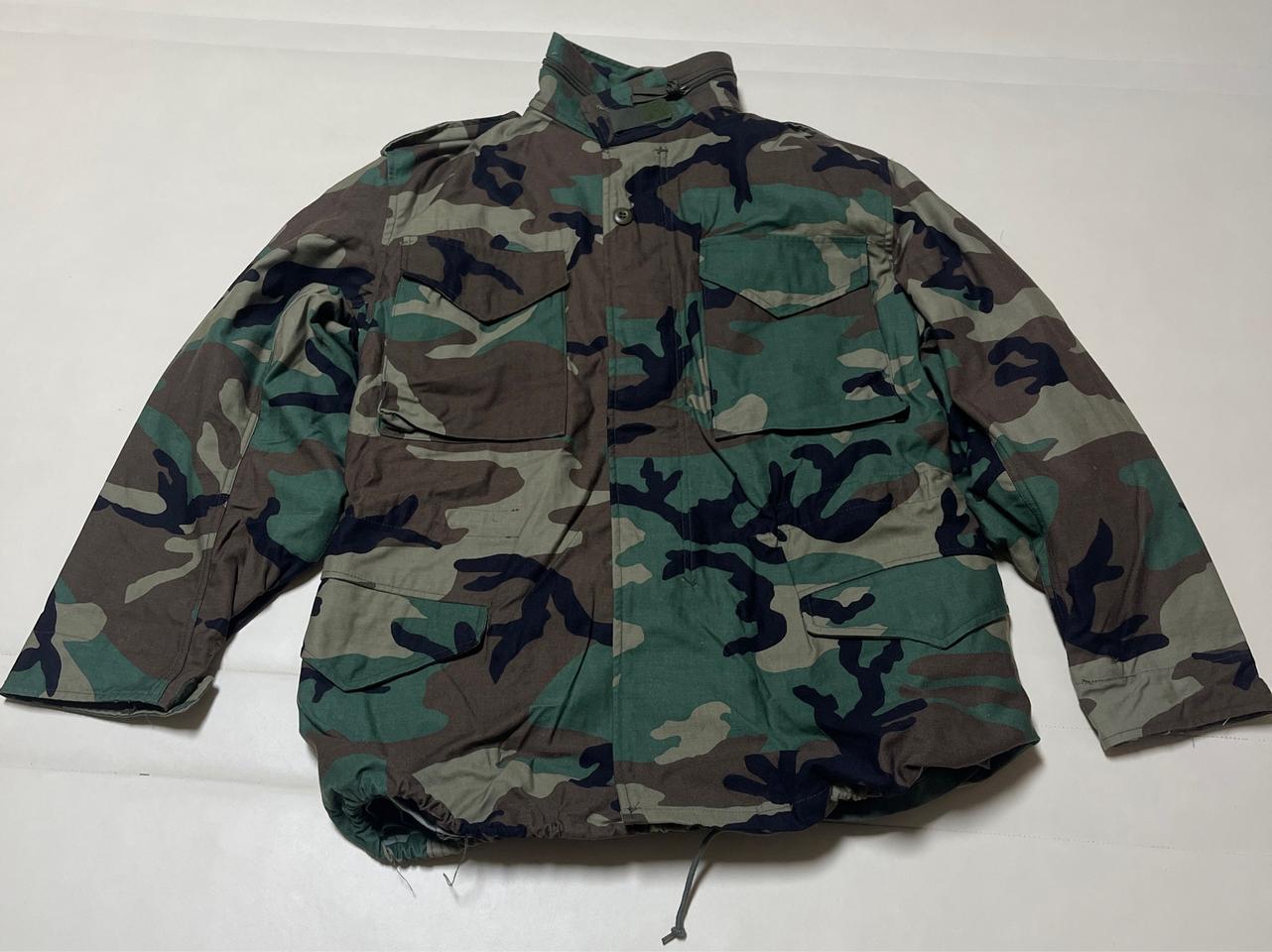 미군 오리지날 M65 필드 자켓 우드랜드 카모 M-R