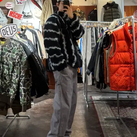 칼하트 더블니 카펜터팬츠 그레이 빈티지 카고바지 34