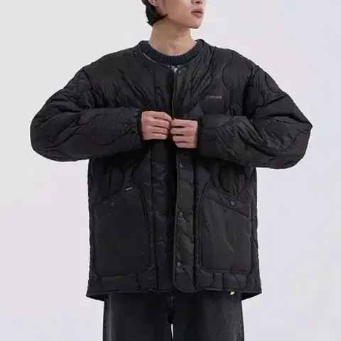 커버낫 오버핏 깔깔이 퀼팅 자켓