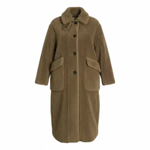 Kuho plus 구호플러스 테디베어 뽀글이 롱 코트