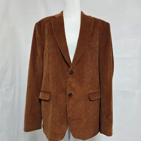 자라 브라운 코듀로이 투버튼 블레이저 자켓 남 100-105. 1209