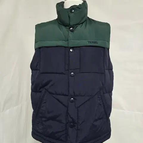 폴햄 그린/네이비 누빔 패딩 조끼 남 90-95. 1210