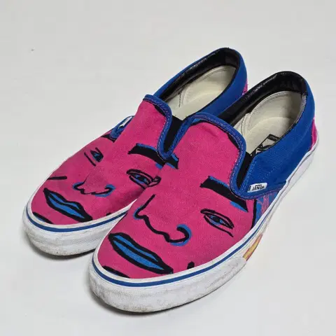 반스 핑크 블루 얼굴 드로잉 슬립온 280.e