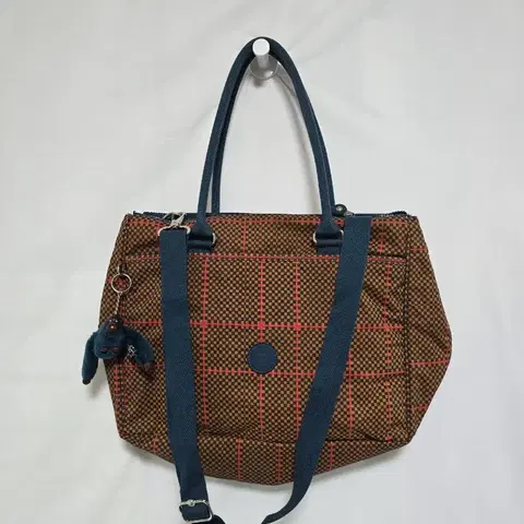 키플링 블루 브라운 패턴 토트백 숄더백 크로스백 키링포함 1216