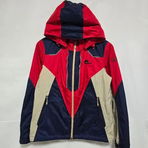 네파 바람막이 자켓 레드/네이비 여 95. 1216