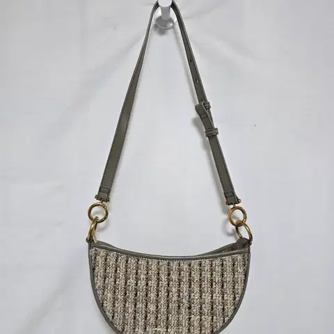 찰스앤키스 베이지 트위드 호보백 크로스백 숄더백 1215