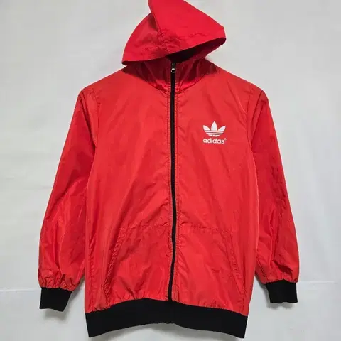 레드 후드 나일론 바람막이 집업 자켓 아동 150. 1216