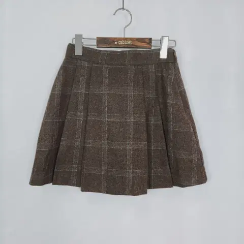 MAYBINS 미니스커트 여성 체크 프리사이즈 울 블렌드
