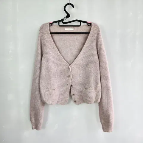 0274 보석단추 브이넥 가디건 프리사이즈