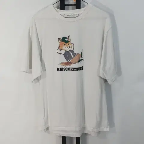 메종키츠네 반팔티 드레스 폭스 프린팅 티셔츠 화이트 m